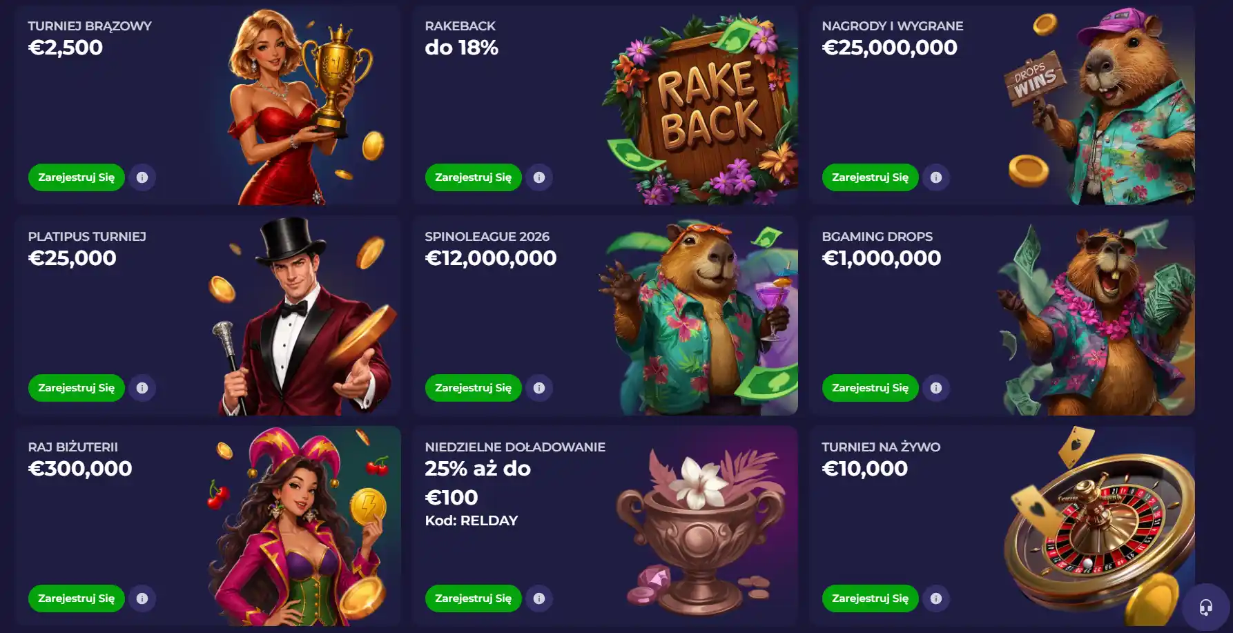 Aktualna strona promocji Lazybar w polskiej wersji językowej